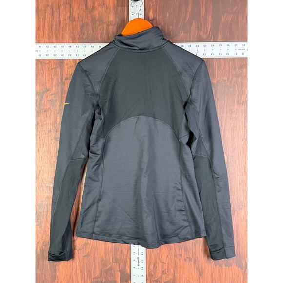 Nike Pro Combat Hyperwarm 1/2 Zip Pullover Training Top Thumbholes Womens Large - Picture 12 of 12